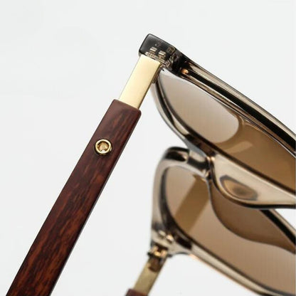 Men's Coastal Wood-Grain Sunglasses