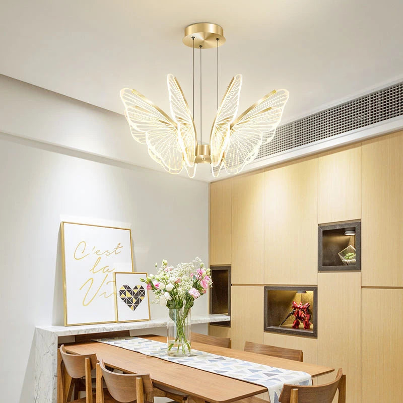 Abstract Butterfly Ceiling Light