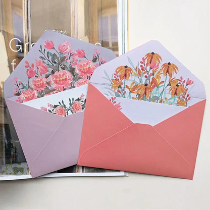Heartwarming Floral Envelopes