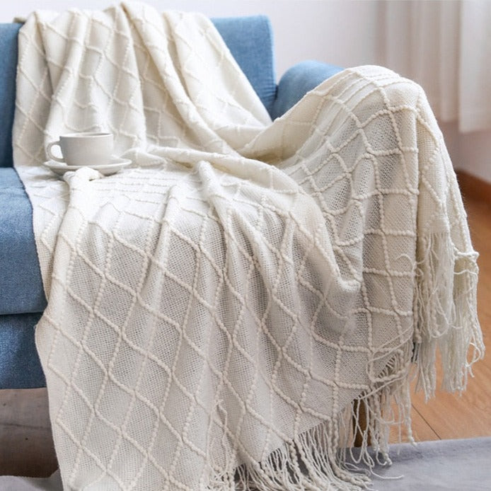 Handcrafted Threaded Throw Blanket