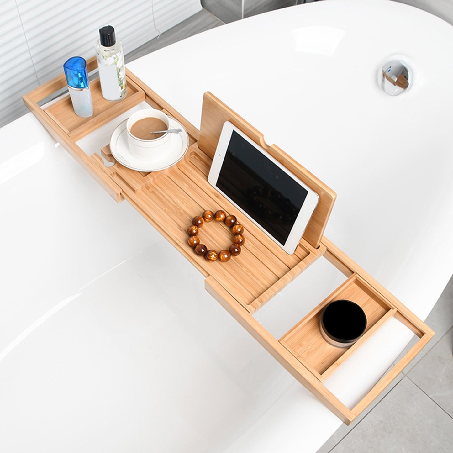 Handcrafted Teakwood Bath Caddy