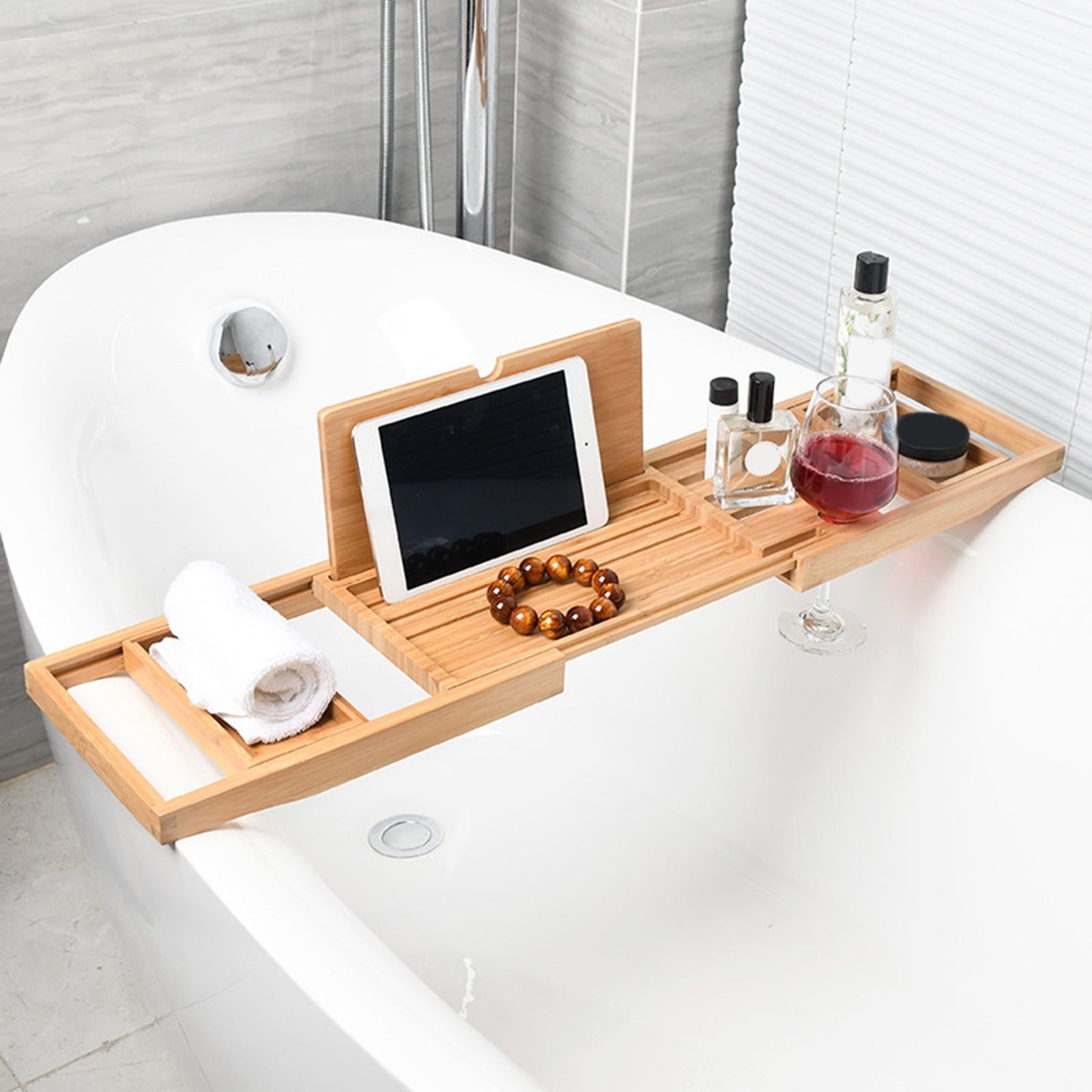 Handcrafted Teakwood Bath Caddy