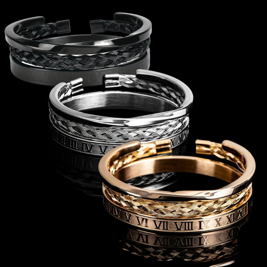 Men's "Romano" Triple Stack Bracelet Set