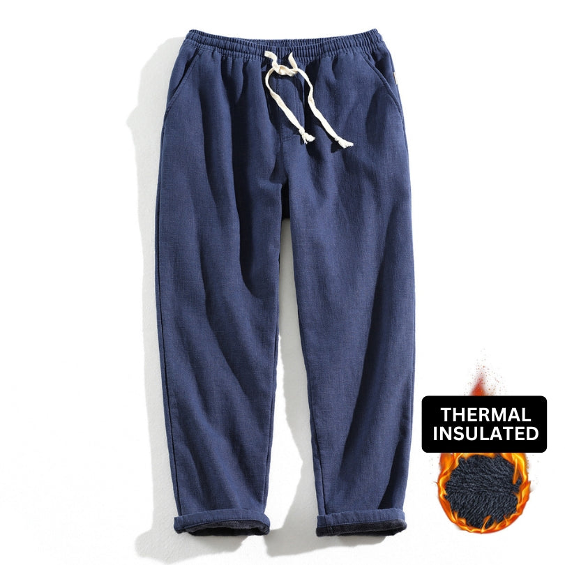 Men's "Hitachi" Japan-Style Insulated Jogger Pants (Blue)