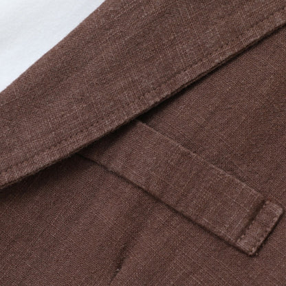 Men's "Sakura" Japan-Style Suit Shirt (Coffee)