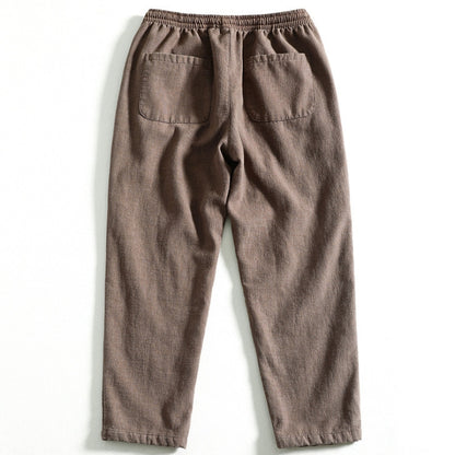 Men's "Hitachi" Japan-Style Insulated Jogger Pants (Coffee)