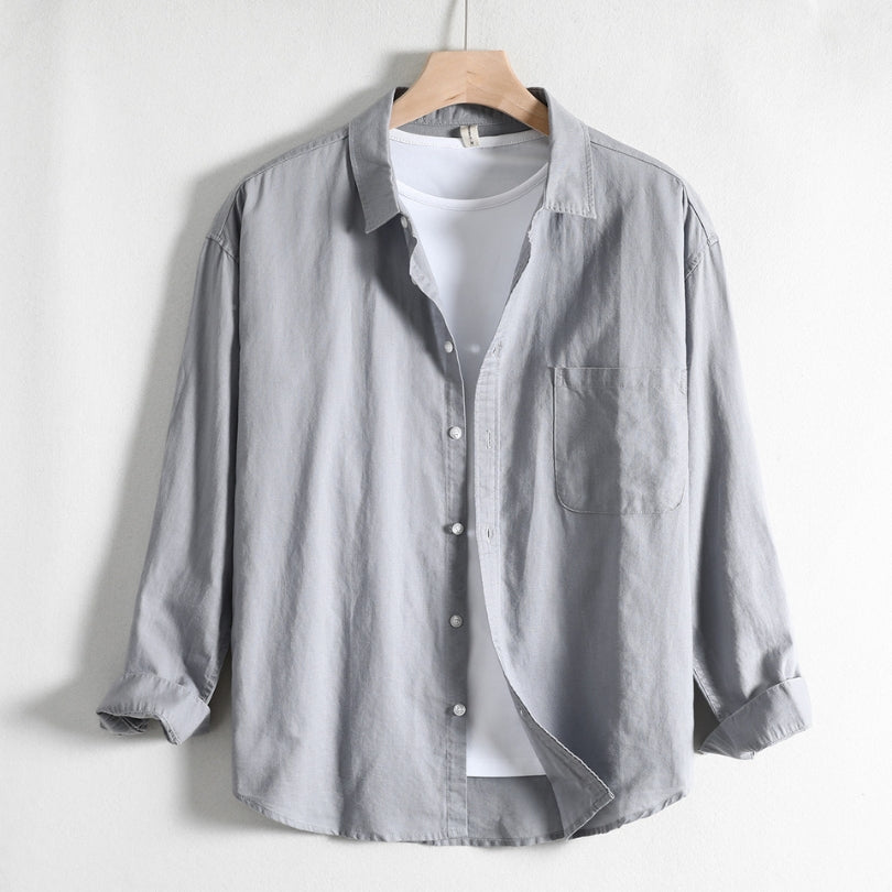 Men's "Kawai" Japan-Style Shirt (Khaki)