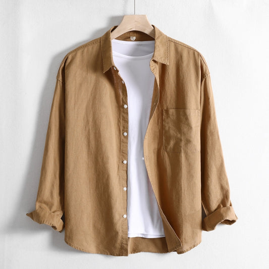 Men's "Kawai" Japan-Style Shirt (Khaki)