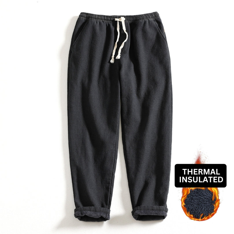 Men's "Hitachi" Japan-Style Insulated Jogger Pants (Gray)