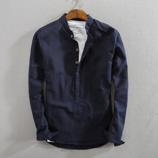 Men's "Nukada" Japan-Style Pullover Shirt