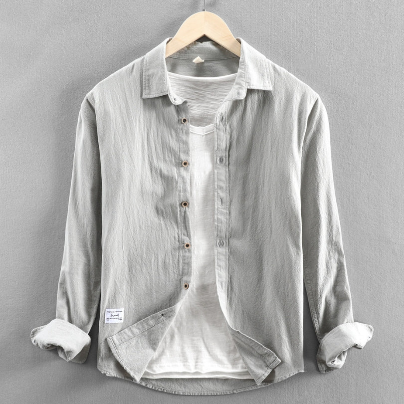 Camicia Cinese Uomo Camicia Katana In Lino E Cotone Stile