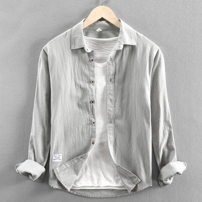 Men's "Tono" Japan-Style Shirt (Charcoal)