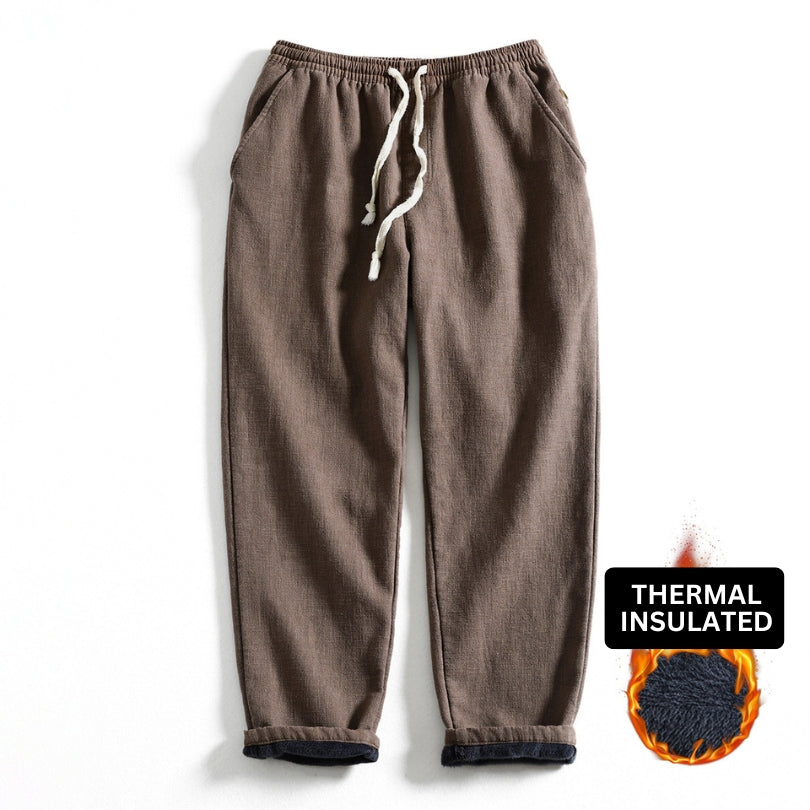 Men's "Hitachi" Japan-Style Insulated Jogger Pants (Blue)