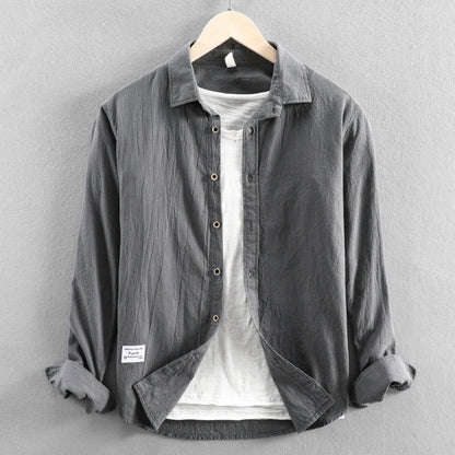 Men's "Tono" Japan-Style Shirt (Grey)