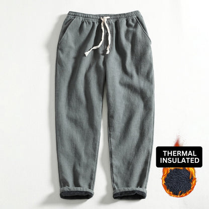 Men's "Hitachi" Japan-Style Insulated Jogger Pants (Blue)