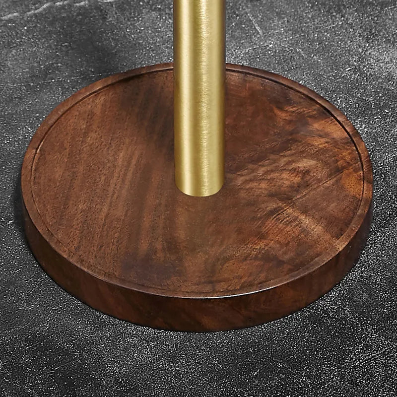 Standing Paper Towel Holder, crafted in Black Walnut and Yellow Birch