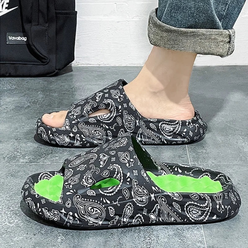 Men's Paisley Cloud Slides