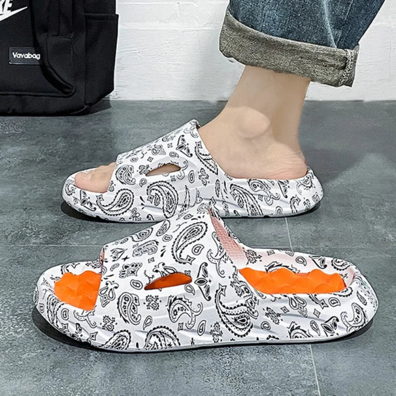 Men's Paisley Cloud Slides